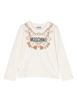 Moschino Kids t-shirt à logo imprimé - Tons neutres