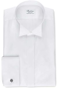 Stenströms Fitted Body Gala shirt wit, Effen