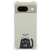 Google Pixel 8 Stevig Bumper Hoesje Cat Good Day - thumbnail