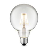 Edison Vintage E27 LED filament lichtbron Globe | G95 Deco | Retro LED lamp | 9.5/9.5/13.5cm | Helder | geschikt voor E27 fitting | Dimbaar | 4W 440lm 3000K | warm wit licht