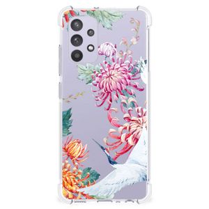 Samsung Galaxy A32 4G | A32 5G Enterprise Editie Case Anti-shock Bird Flowers