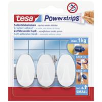 tesa POWERSTRIPS® Zelfklevende haak Ovaal Wit Inhoud: 3 stuk(s)