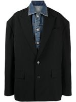 Juun.J blazer oversize à revers pointus - Noir