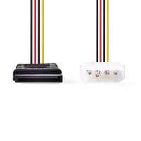 Nedis Interne Voedingskabel | Molex Male | SATA 15-Pins Female | Verguld | 0.15 m | Rond | PVC | Multicolour | Doos - CCGB73500VA015