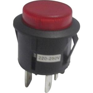 TRU COMPONENTS 1587761 TC-R13-527AL-02RT Druktoets 250 V/AC 6 A 1x uit/(aan) Moment Rood 1 stuk(s)