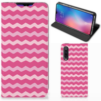 Xiaomi Mi 9 Hoesje met Magneet Waves Pink