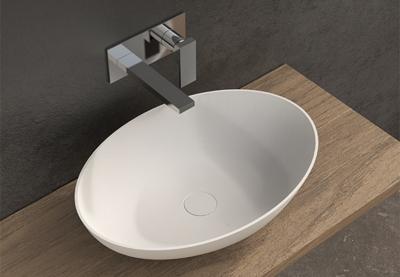 SSI Design Solid Thin ovale waskom 60x40x14,5cm mat wit SSI Design Solid Thin ovale waskom 60x40x14,5cm mat wit