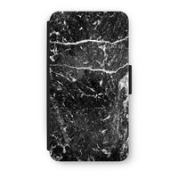 Zwart marmer: iPhone XS Flip Hoesje