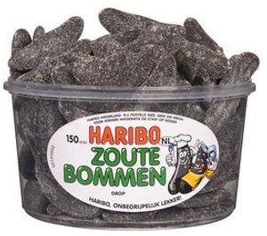 Haribo Drop Zoute Bommen 150 stuks