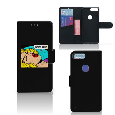 Alcatel 1S (2019) Wallet Case met Pasjes Popart Oh Yes