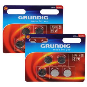 Grundig Knoopcel batterijen CR2016 - 10x stuks - 3V - Lithium - knoopcelbatterijen / knoopbatterijen