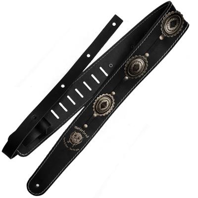 Richter 1565 Motörhead Concho Guitar Strap Black / Old Silver Richter 1565 Motörhead Concho Guitar Strap Black / Old Silver