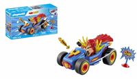 PLAYMOBIL Funstars 71632 Race worstelaar, kart met pullback-motor, dynamische speelset voor spannende races, gedetailleerd speelgoed voor kinderen vanaf 4 jaar