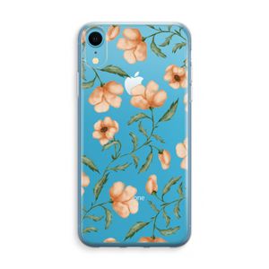 Peachy flowers: iPhone XR Transparant Hoesje