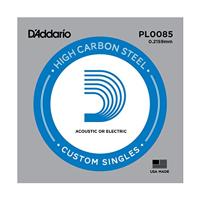 D'Addario PL0085 Plain Steel Gitaar Enkele String, Grijs, 0085 gauge