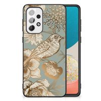 Bloemen Hoesje voor Samsung Galaxy A73 Vintage Bird Flowers - thumbnail