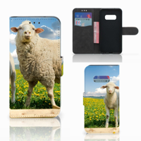 Samsung Galaxy S10e Telefoonhoesje met Pasjes Schaap en Lammetje