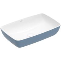 Villeroy & Boch Artis opzetwastafel rechthoekig 58x38x12.5cm zonder kraangat zonder overloop ocean 417258BCW2