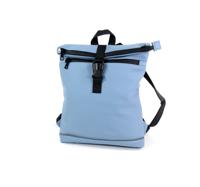 Roltop rugzak Jefferson mat rubber PU licht blauw