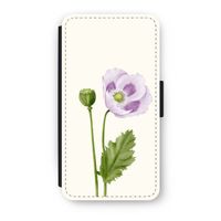 Purple poppy: iPhone X Flip Hoesje