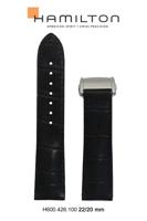 Horlogeband Hamilton H426150 Leder Zwart 22mm - thumbnail