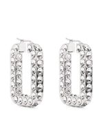 Amina Muaddi boucles d'oreilles serties de cristaux - Argent - thumbnail