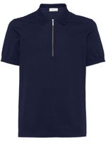 Ferragamo polo en coton à col zippé - Bleu