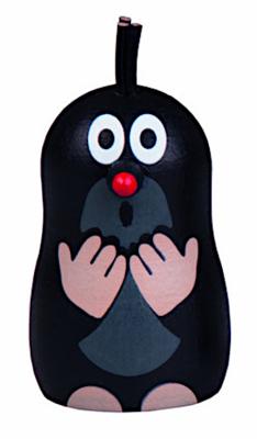 Detoa magneet met verbaasde mol junior 5,4 x 3 cm hout zwart