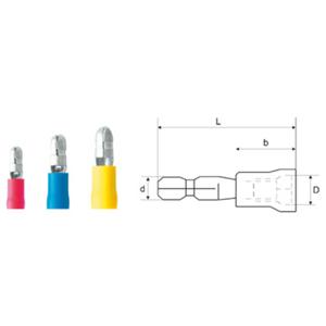 Weidmüller 9200680000 Ronde connector 1.50 mm² 2.50 mm² Stift-Ø: 5 mm Deels geïsoleerd Blauw 100 stuk(s)