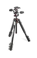 Manfrotto MK190XPRO4-3W Treppiede con Testa 3 Vie, 4 Sezioni in Alluminio, Nero