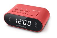 MUSE M-10 RD wekkerradio met led-display, twee wektijden, dimbaar, digitale FM-tuner, 20 voorkeuzezenders
