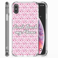 Apple iPhone X | Xs Anti Shock Case Flowers Pink DTMP - thumbnail