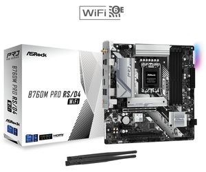 ASRock B760M Pro RS/D4 WiFi Moederbord Socket Intel 1700 Vormfactor Micro-ATX Moederbord chipset Intel® B760