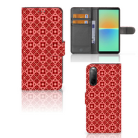 Sony Xperia 10 IV Telefoon Hoesje Batik Rood - thumbnail