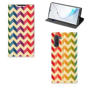 Samsung Galaxy Note 10 Hoesje met Magneet Zigzag Multi Color