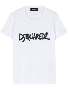 DSQUARED2 t-shirt en coton à logo imprimé - Blanc