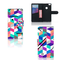 Huawei P8 Lite 2017 Bookcase Blokken Kleurrijk