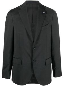 Lardini blazer en laine à simple boutonnage - Gris