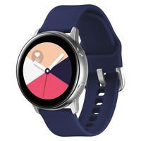 Bandje geschikt voor Samsung Galaxy Watch 40/41/42/44/45/46MM - Geschikt voor Samsung Galaxy Watch 1/2/3/4/5/6/Classic Watch 4/Watch 5 Pro/Watch 6 Classic/Watch Active/Watch Active 2 - Maat L - Horlogebandje - Siliconen - Blauw