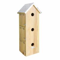 Houten vogelhuisje/nestkastje mussenvilla 51 cm