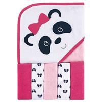 Luvable Friends Handdoek met capuchon en 5 wasbeurten, meisje Fox
