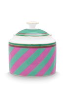 Pip Studio Pip Chique Stripes Suikerpot Roze/Groen - thumbnail