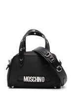 Moschino sac cabas à plaque logo - Noir - thumbnail