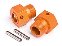 Wheel hex hub 24x27mm (orange/2pcs)