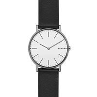 Horlogeband Skagen SKW6419 Leder Zwart 20mm - thumbnail