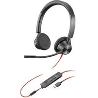 POLY 8X221AA hoofdtelefoon/headset Bedraad Hoofdband Kantoor/callcenter USB Type-C Zwart - thumbnail