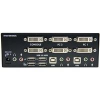 StarTech.com 2-poort Dual DVI USB KVM-switch met Audio en USB 2.0-hub