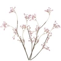 7x stuks kunstbloemen Gipskruid/Gypsophila takken roze 66 cm