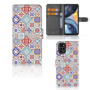 Motorola Moto G22 Bookcase Tiles Color