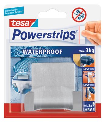 tesa POWERSTRIPS® Waterproof haak Wit Inhoud: 2 stuk(s)